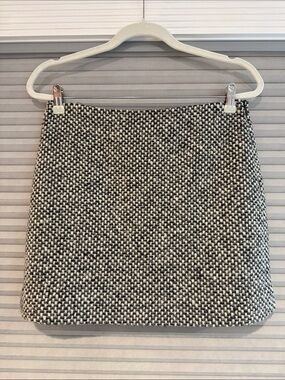New J.Crew Black and White Tweed Mini Skirt